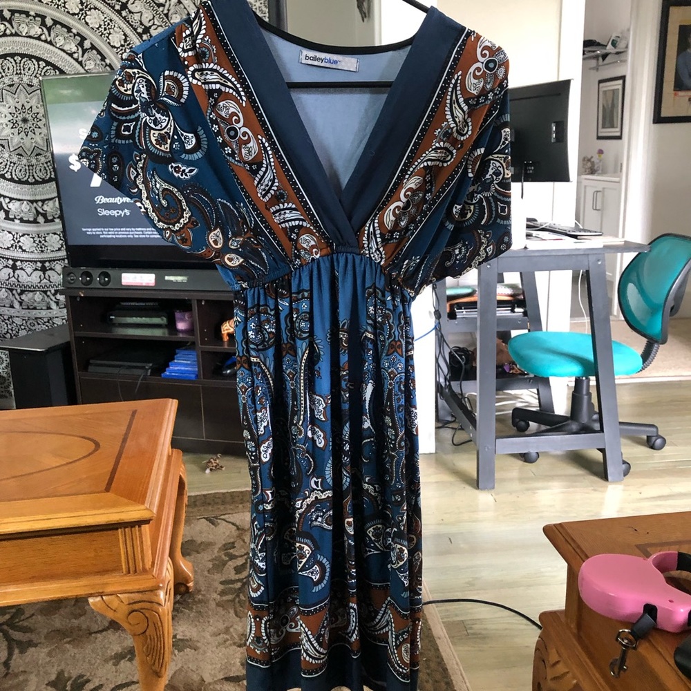 Multi print dress / beach cover up